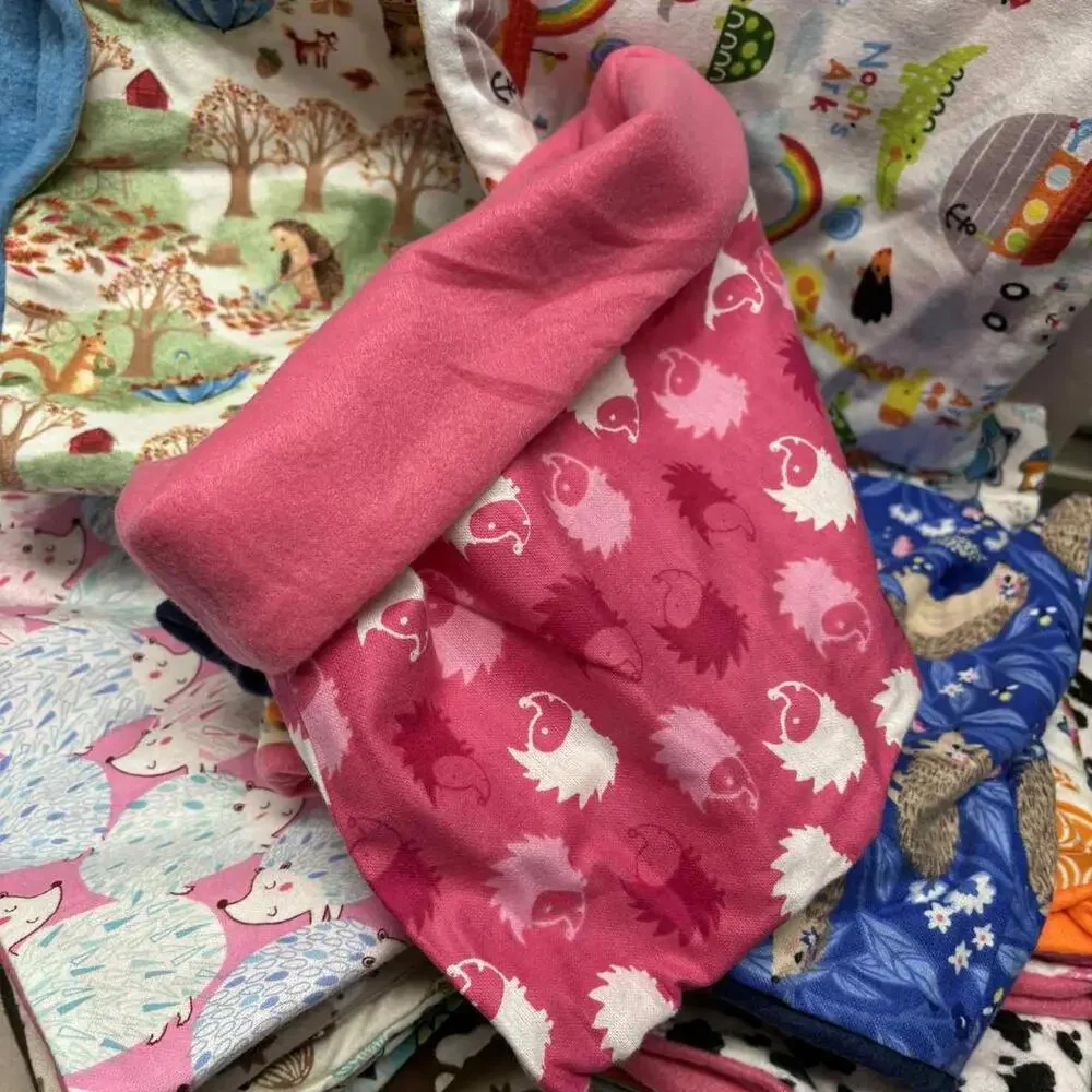 Snuggle Sacks 2 PACK -for Small Animals Handmade- Fleece Lined